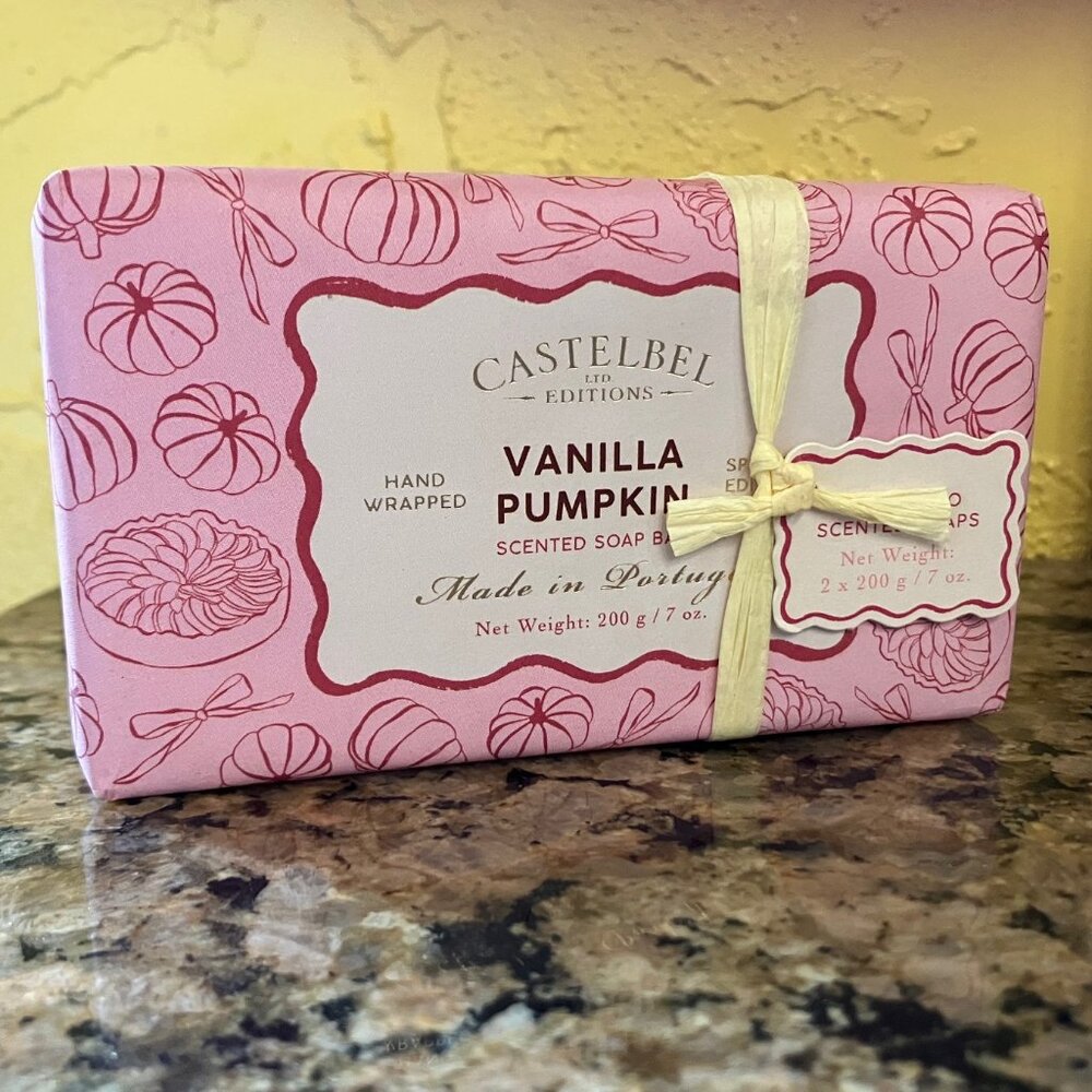 Castelbel Portuguese Vanilla & Pumpkin Scented Soap 2 Pack - NWT